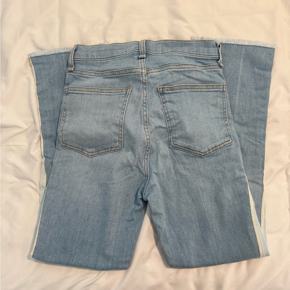 Veronica Beard Carly 11" Kick Flare Jeans Size 26 Tuxedo Stripe Air Wash Denim - Picture 5 of 8